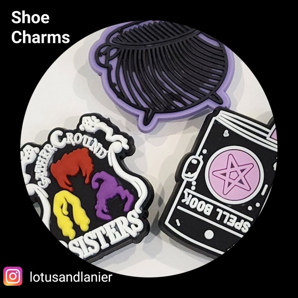 Shoe Charms "Hocus Pocus" Charms Set of 3